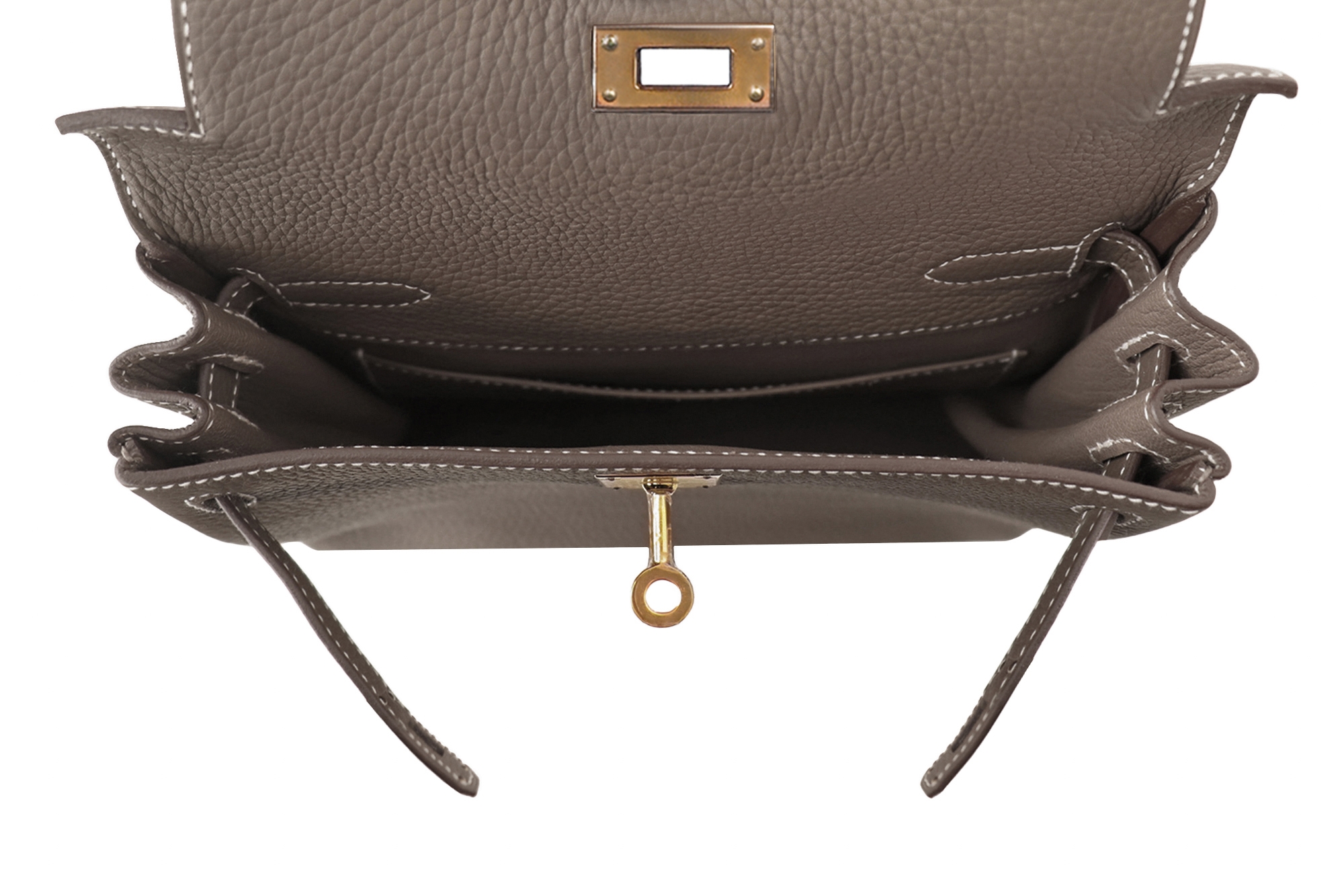 Hermès Kelly Ado II Etoupe Clemence Backpack