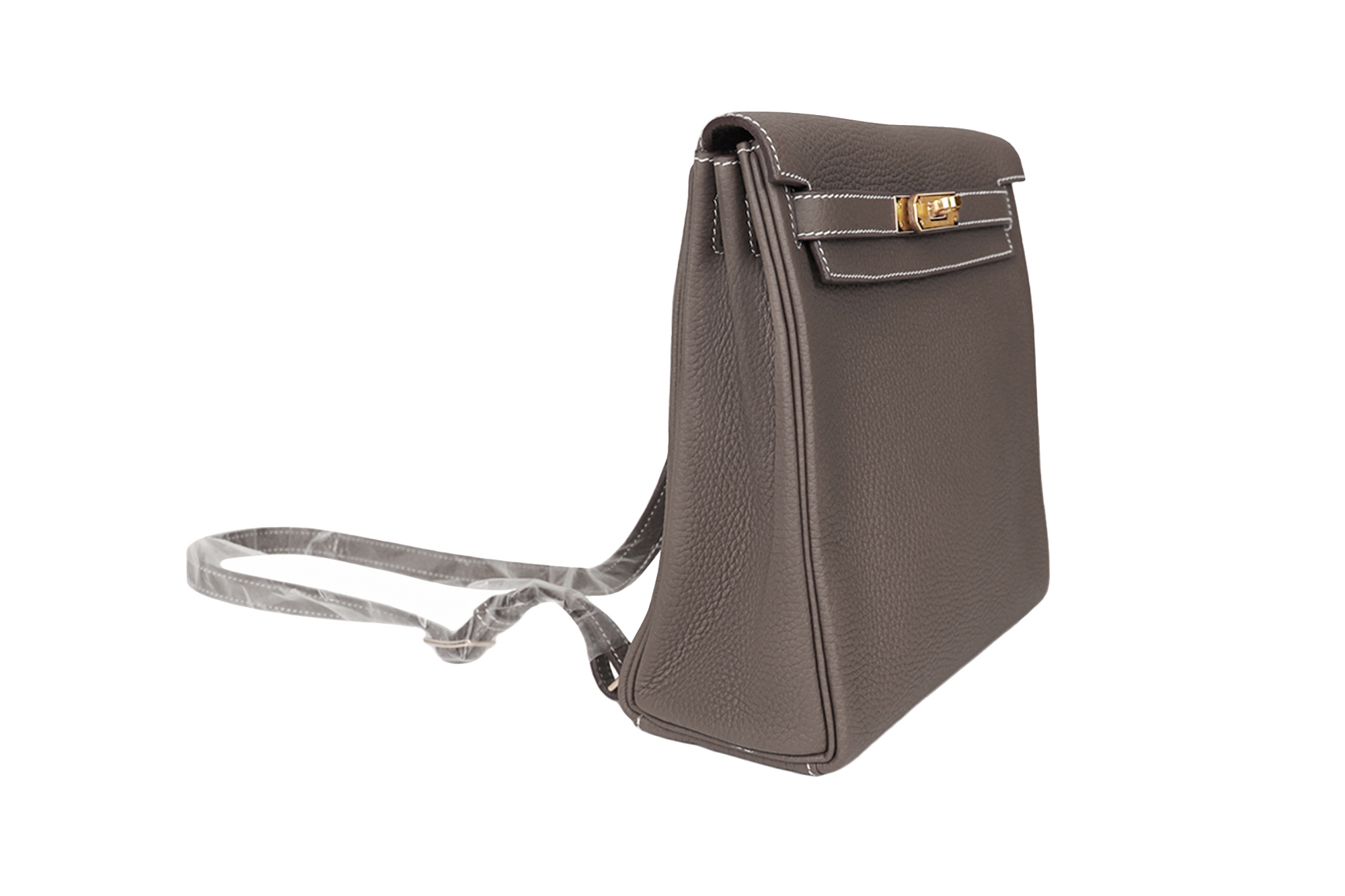 Hermès Kelly Ado II Etoupe Clemence Backpack