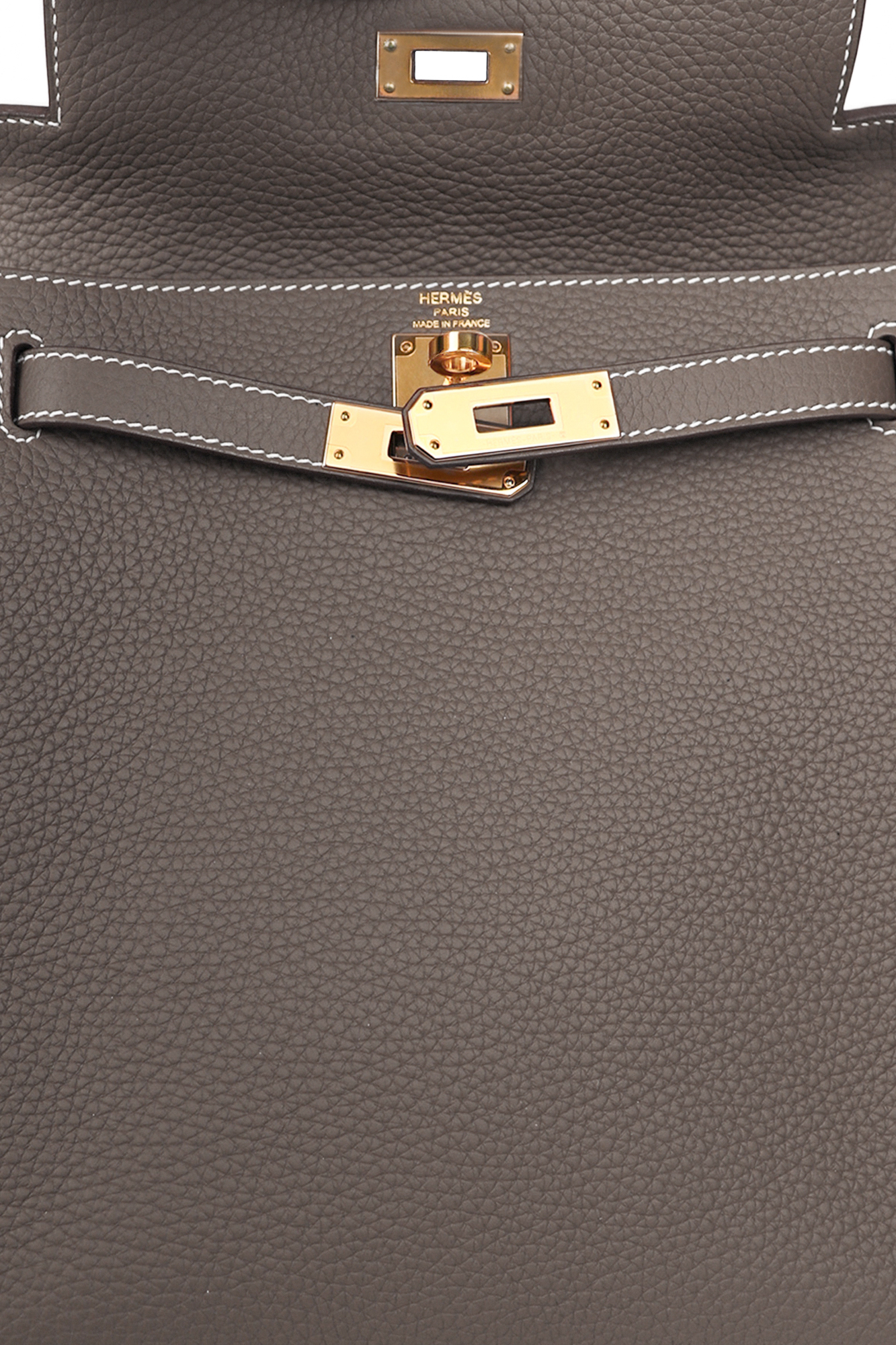 Hermès Kelly Ado II Etoupe Clemence Backpack