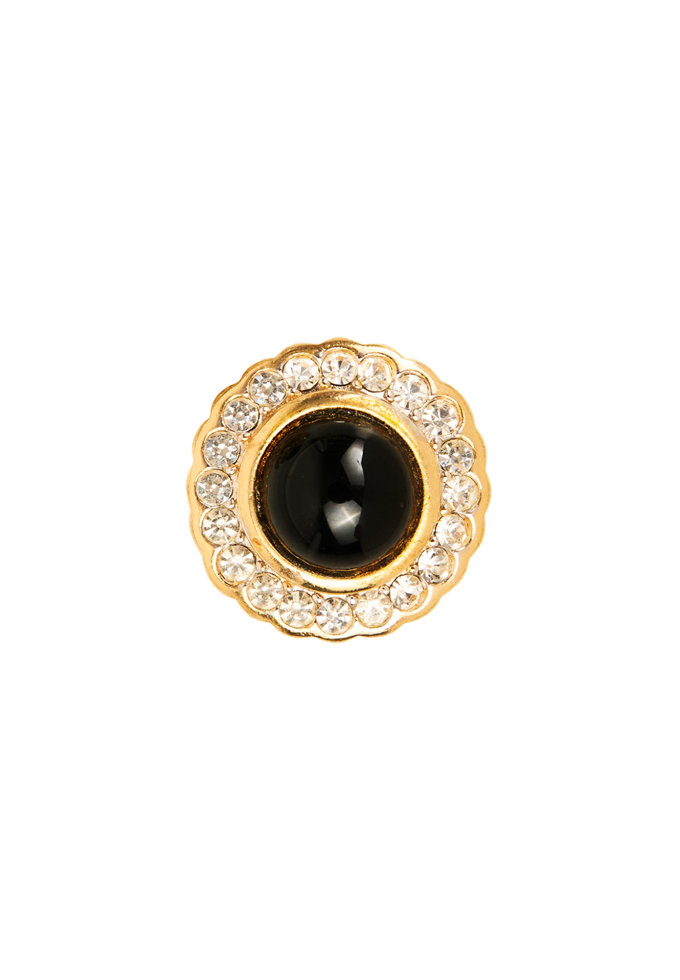 Nina Ricci Round Cabochon Clip-On Earrings