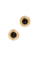 Nina Ricci Round Cabochon Clip-On Earrings