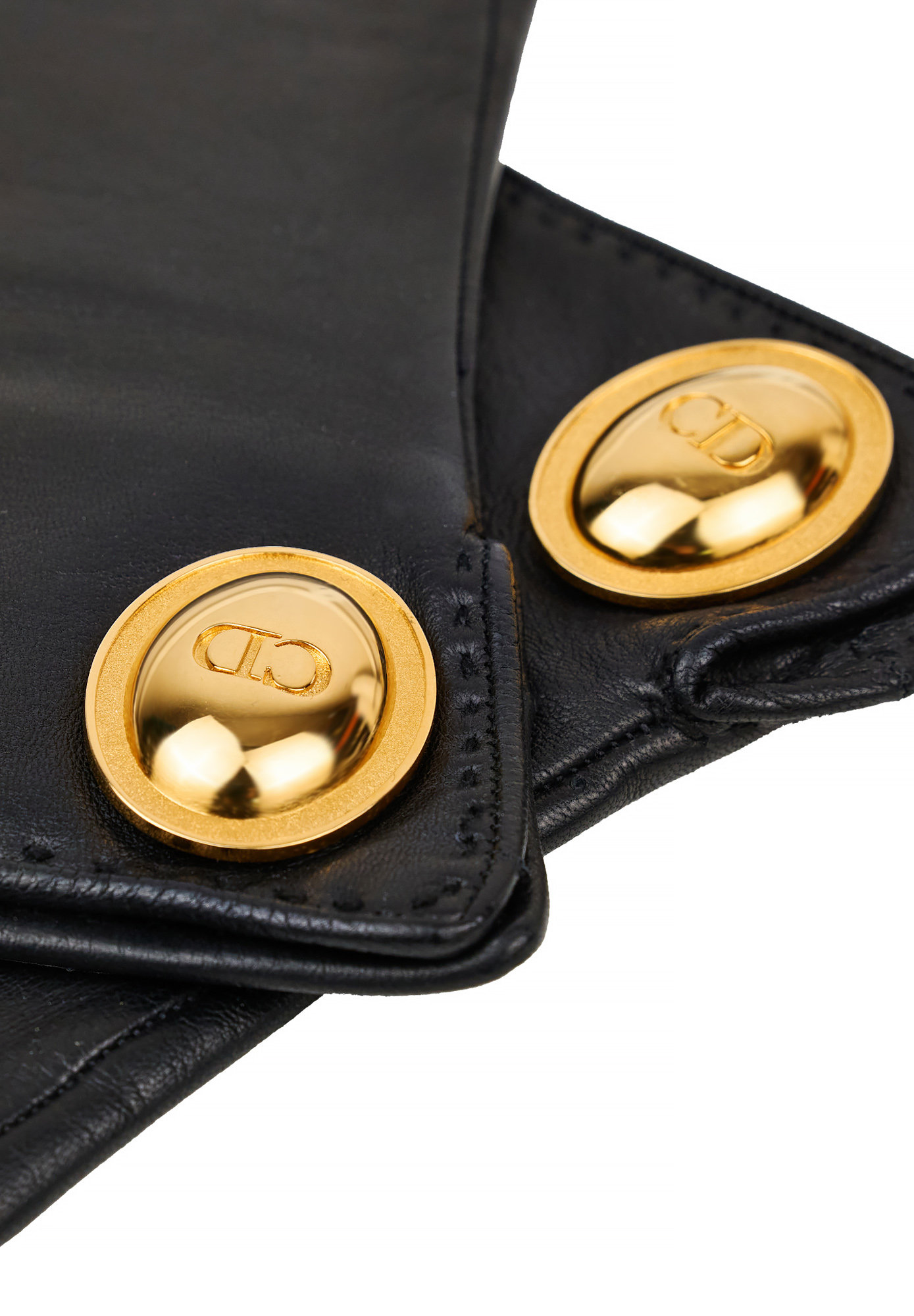 Christian Dior Logo Leather Gloves