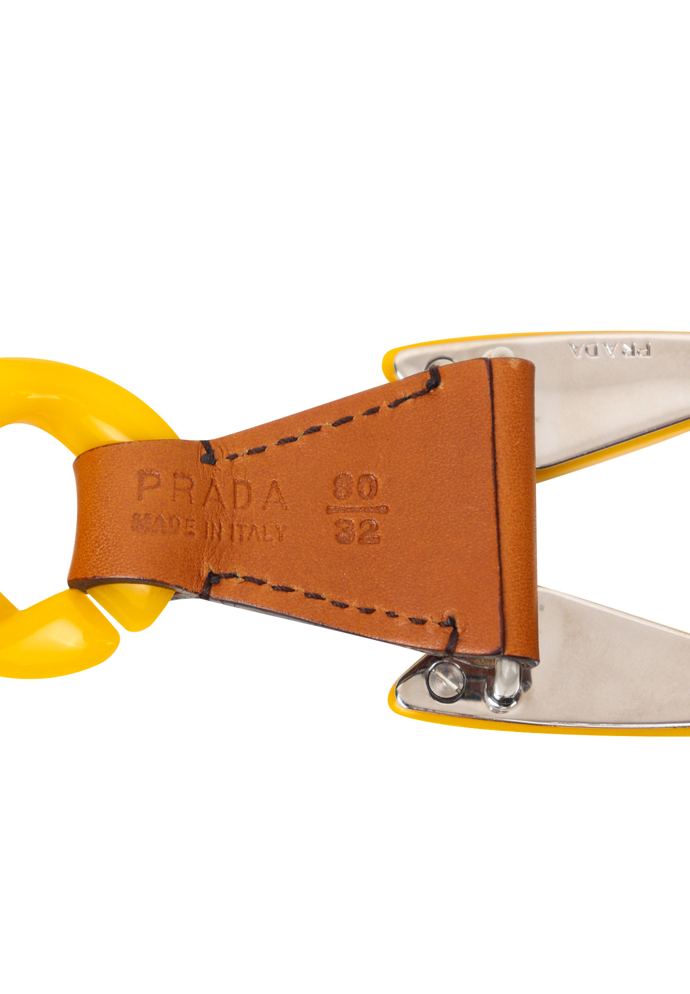 Prada Yellow Chain Belt
