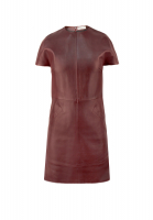 Balenciaga Burgundy Leather Dress