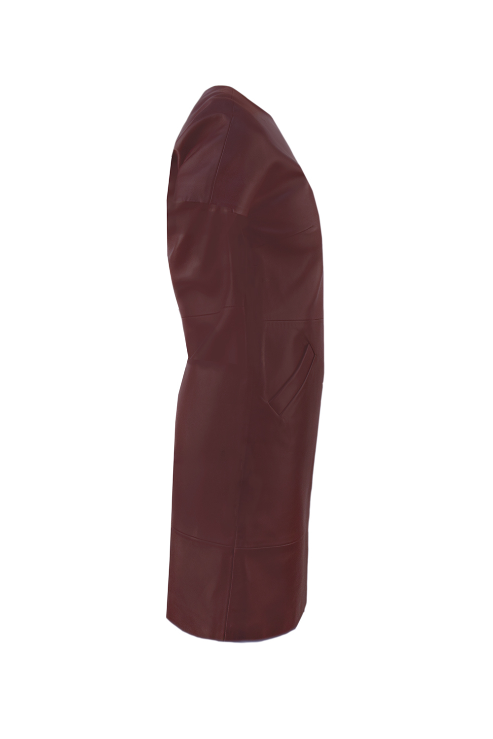Balenciaga Burgundy Leather Dress