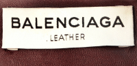 Balenciaga Burgundy Leather Dress