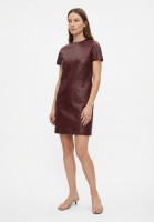 Balenciaga Burgundy Leather Dress