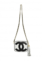 Chanel Black And White Logo Bag 