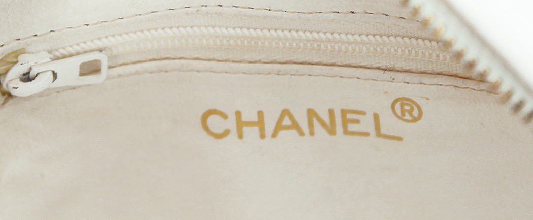 Chanel Black And White Logo Bag 