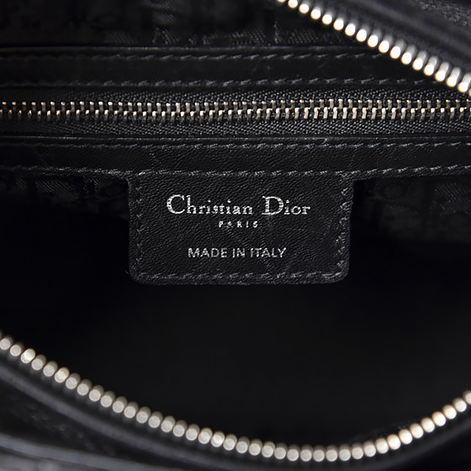 Lady Dior Black Lambskin Cannage Medium Bag