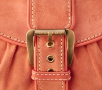 Céline Mini Peach Suede Shoulder Bag