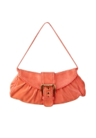 Céline Mini Peach Suede Shoulder Bag