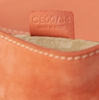 Céline Mini Peach Suede Shoulder Bag