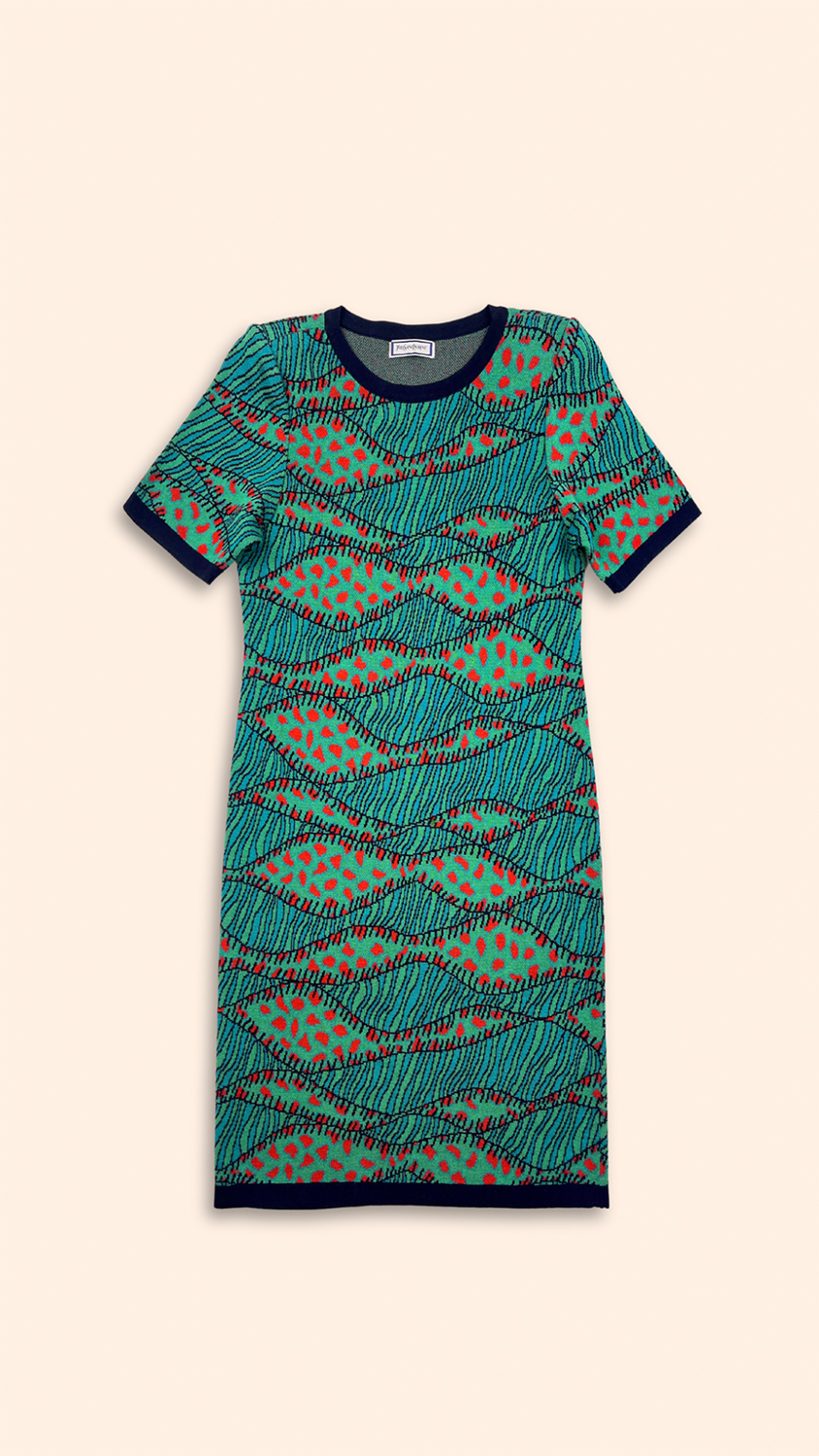 Yves Saint Laurent Green Dress