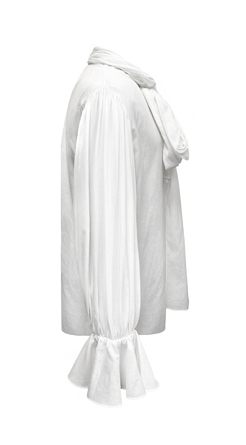 Burberry White Bow Blouse