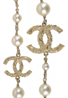 Chanel Pearl Logo Necklace