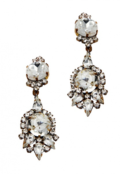Husard D. Crystal Clip-on Earrings