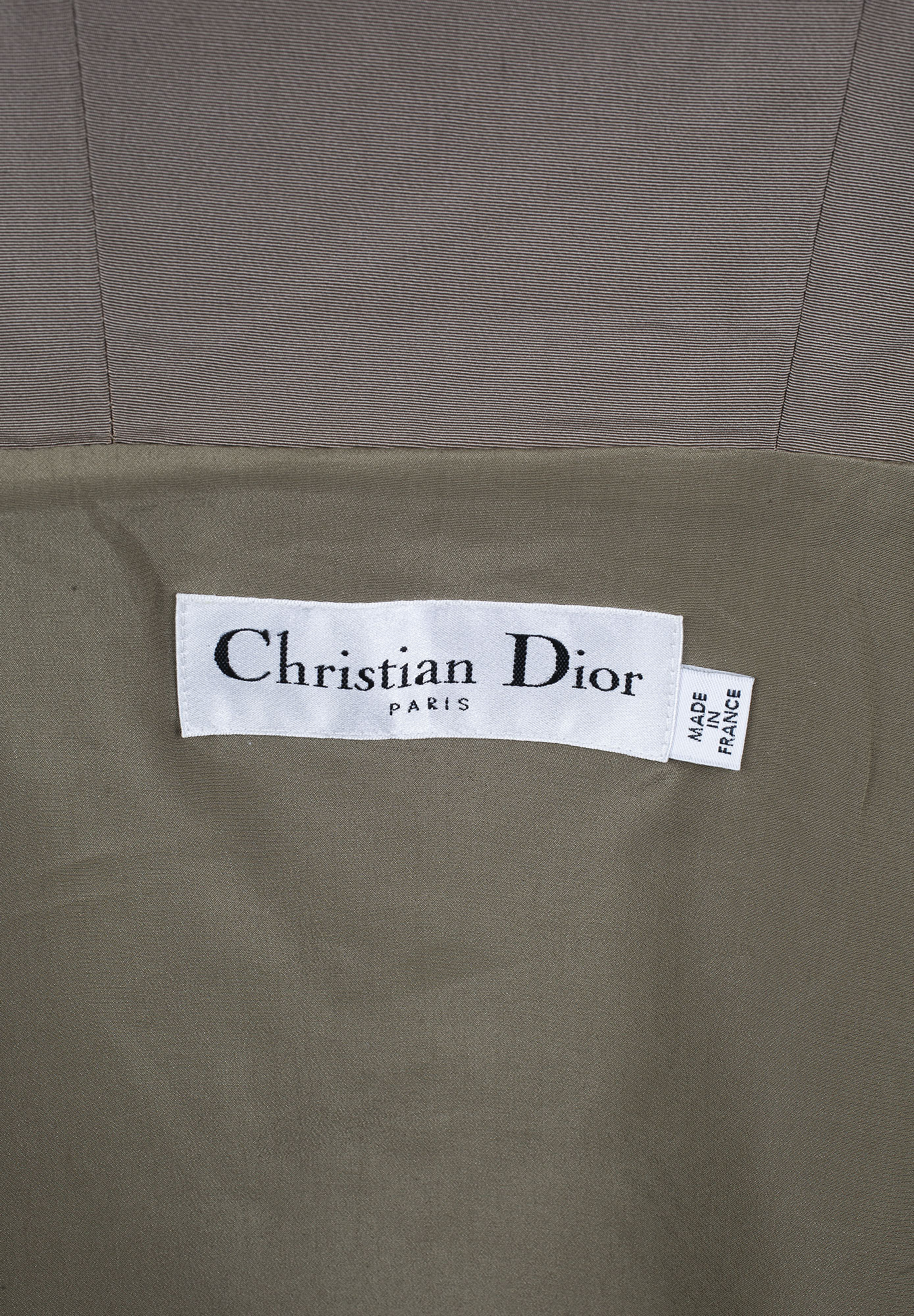 Beige Christian Dior Fur Trim Parka