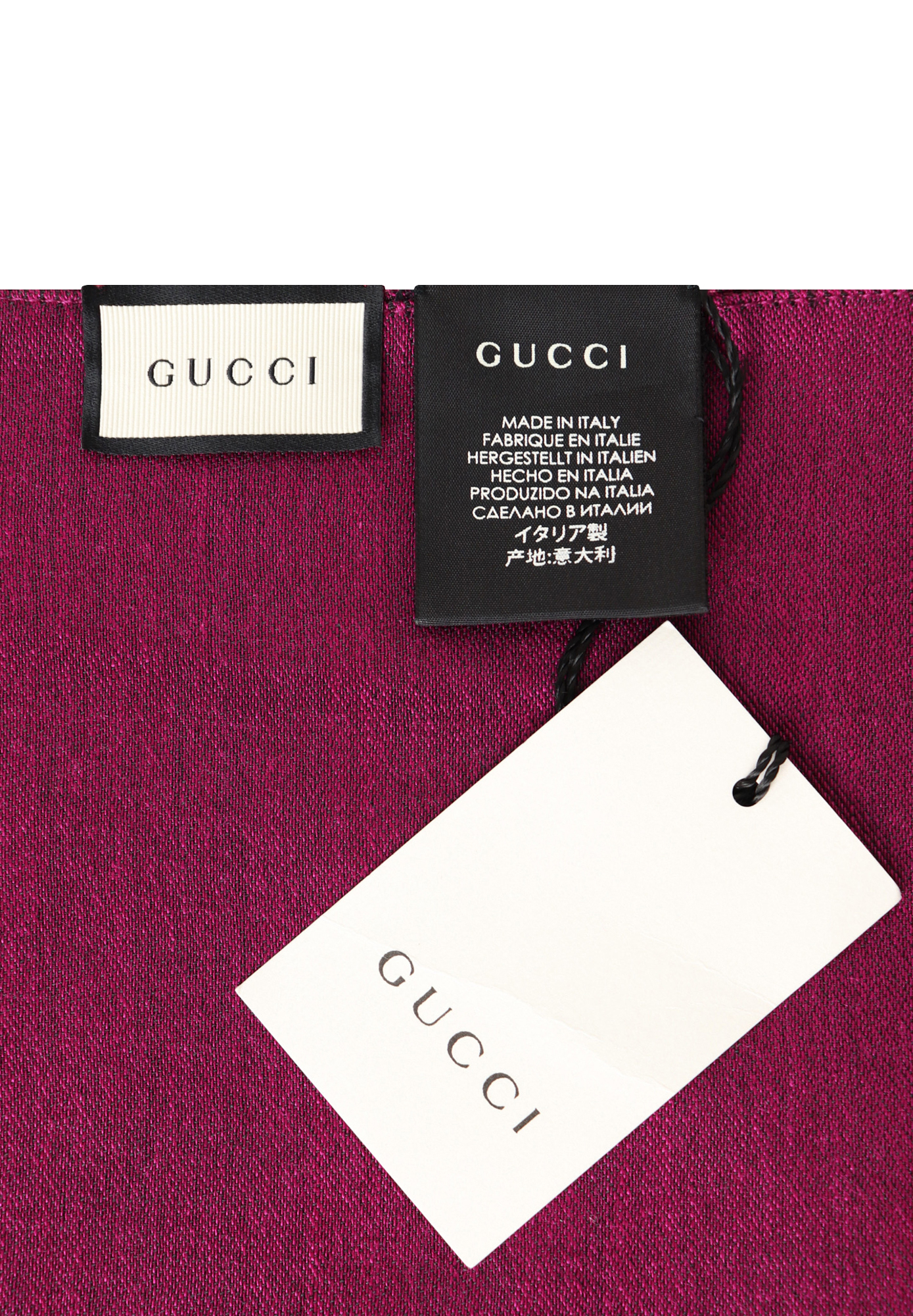 Gucci Shawl With Monograms And Fringes