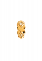 Nina Ricci Gold Clip-On Earrings With Crystals