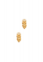 Nina Ricci Gold Clip-On Earrings With Crystals