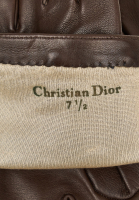 Christian Dior Logo Leather Gloves