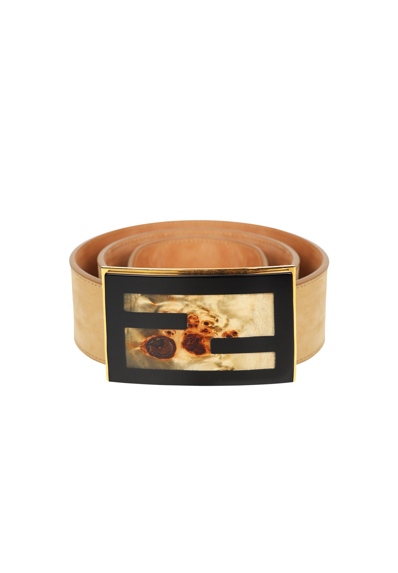 Fendi Beige Belt With Large Buckle
