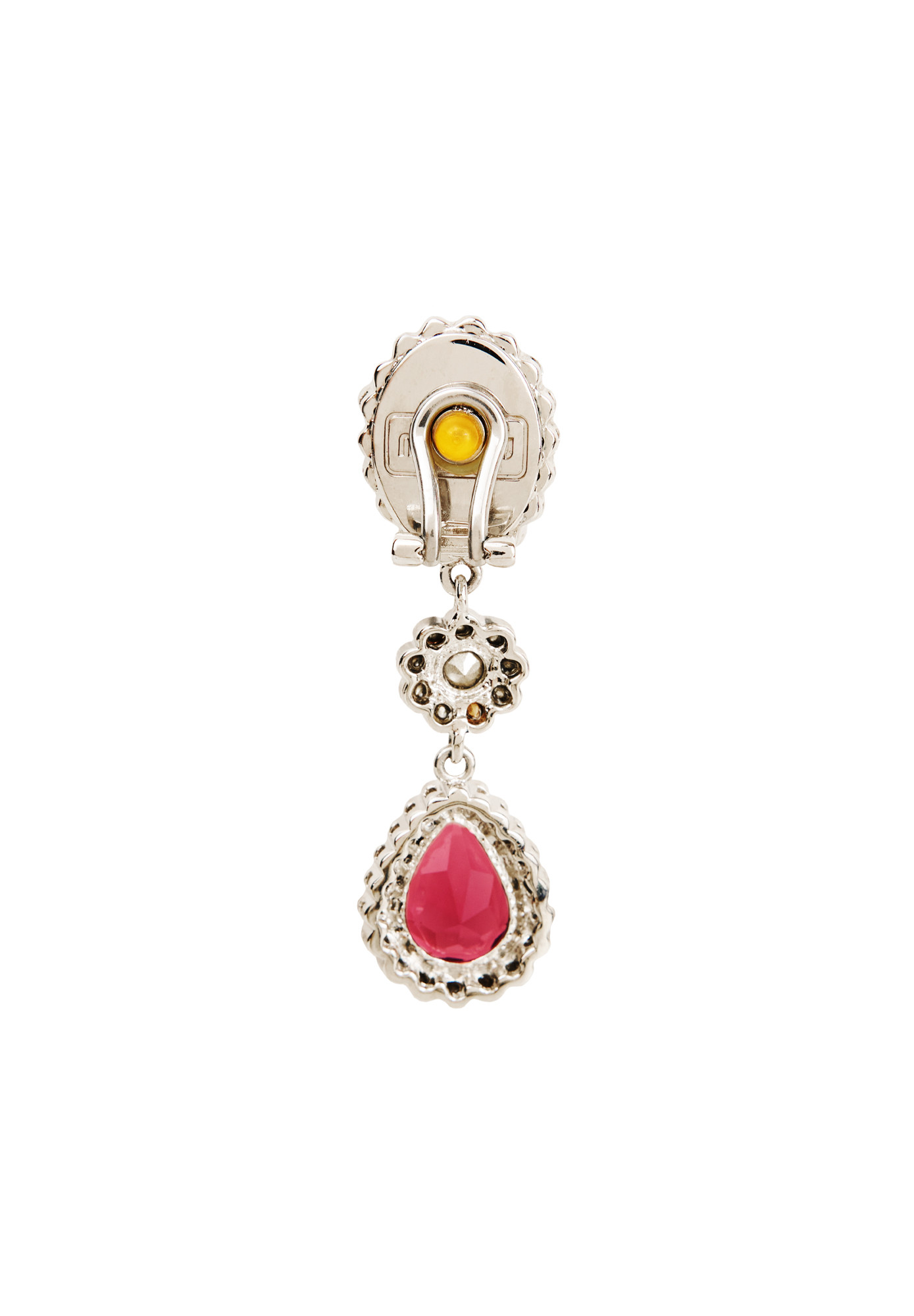 Miu Miu Clip-On Earrings With Multicolored Crystals