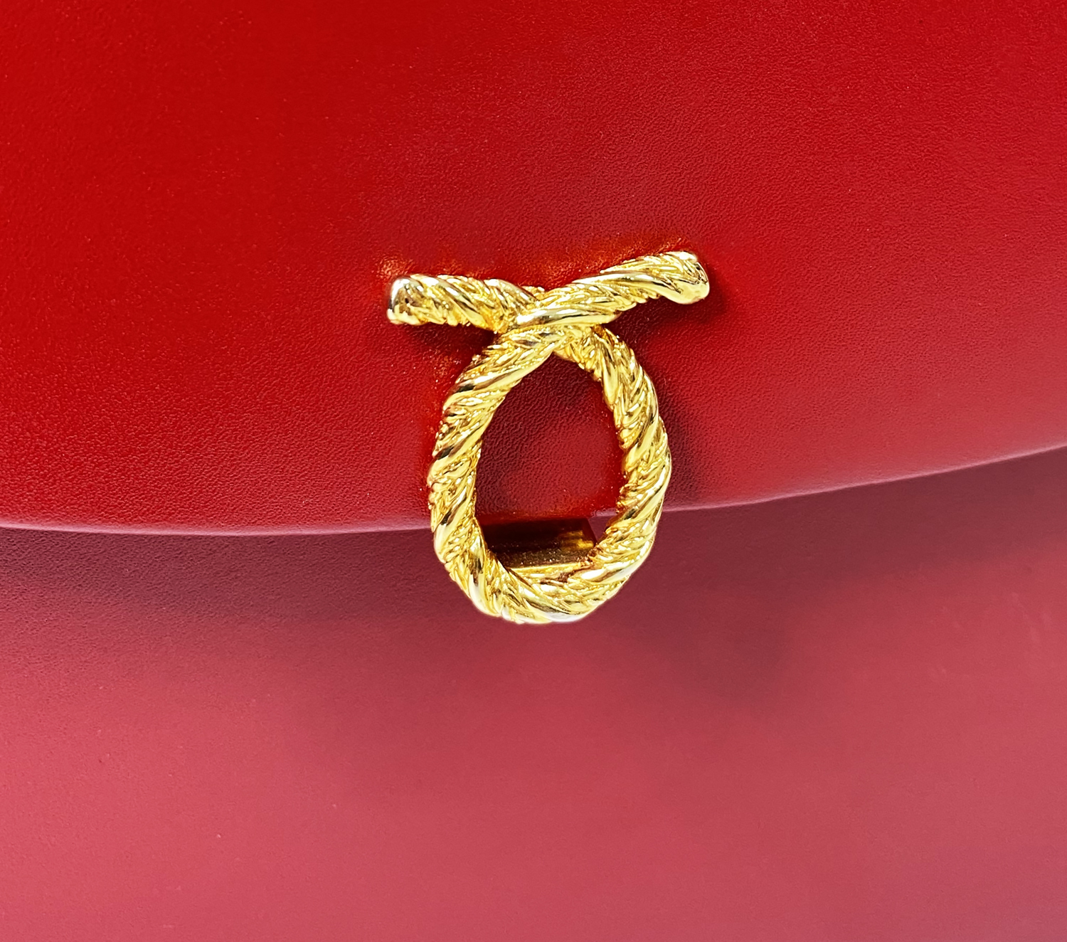 Launer London Bellini Red Leather Bag