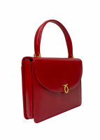 Launer London Bellini Red Leather Bag
