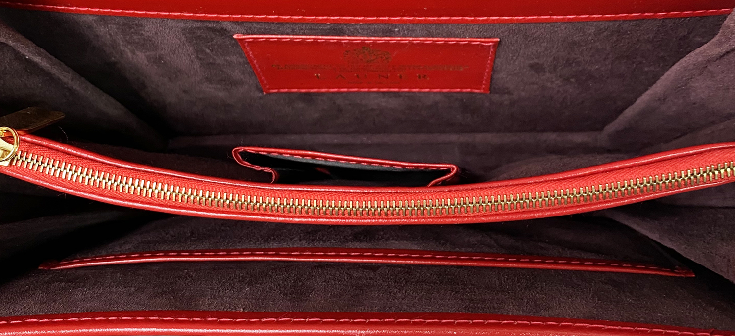 Launer London Bellini Red Leather Bag
