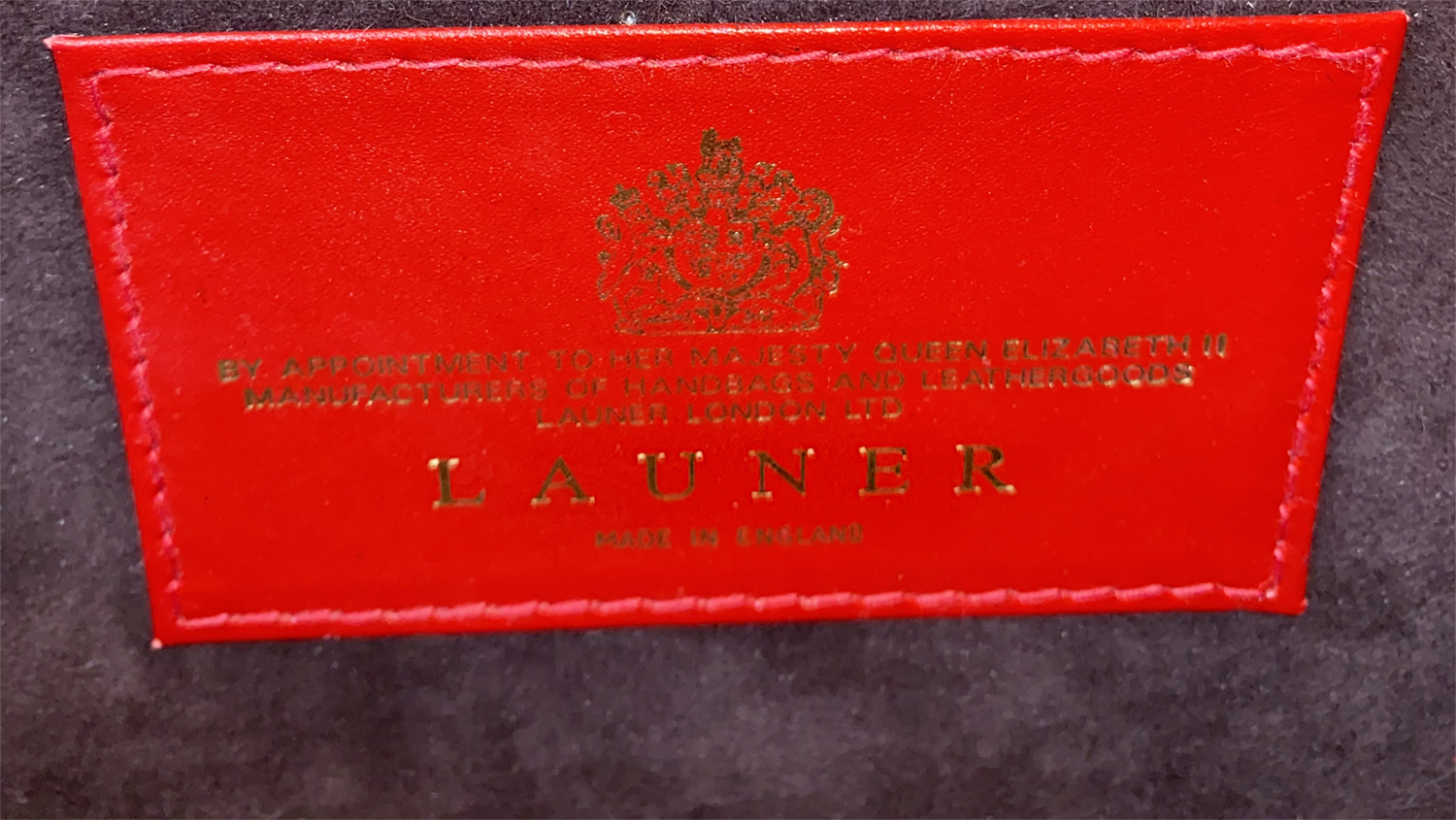 Launer London Bellini Red Leather Bag