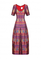 Yves Saint Laurent Printed Brocade Dress