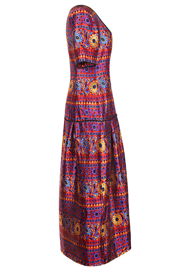 Yves Saint Laurent Printed Brocade Dress