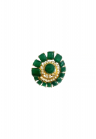 Green Crystals Brooch