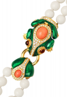 Ciner Necklace With Frog And Crystals
