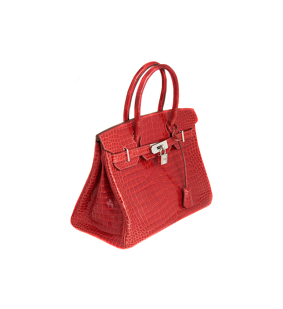 Hermès Birkin 30 Crocodile Bag with Diamonds