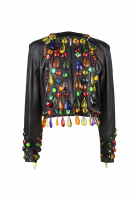 Yves Saint Laurent Leather Crystals Jacket