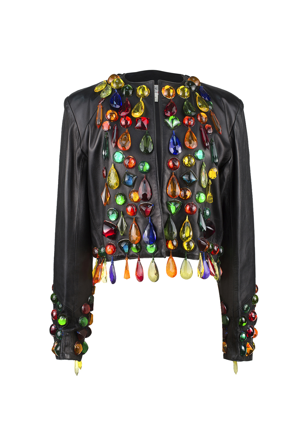 Yves Saint Laurent Leather Crystals Jacket