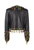 Yves Saint Laurent Leather Crystals Jacket