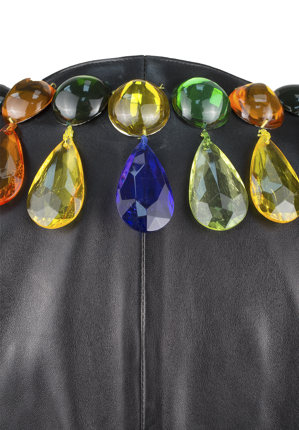 Yves Saint Laurent Leather Crystals Jacket