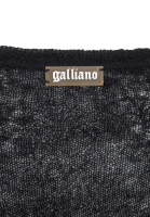 John Galliano Black Cardigan With Crystals
