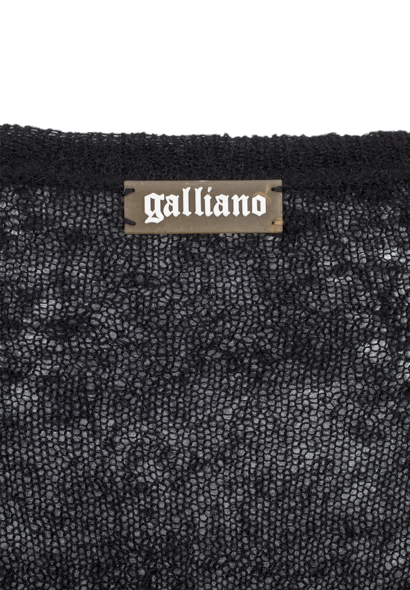 John Galliano Black Cardigan With Crystals