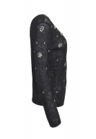 John Galliano Black Cardigan With Crystals