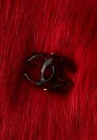 Chanel Burgundy Ice Shaped Brooch