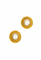 Chanel Woven Clips With Pearls