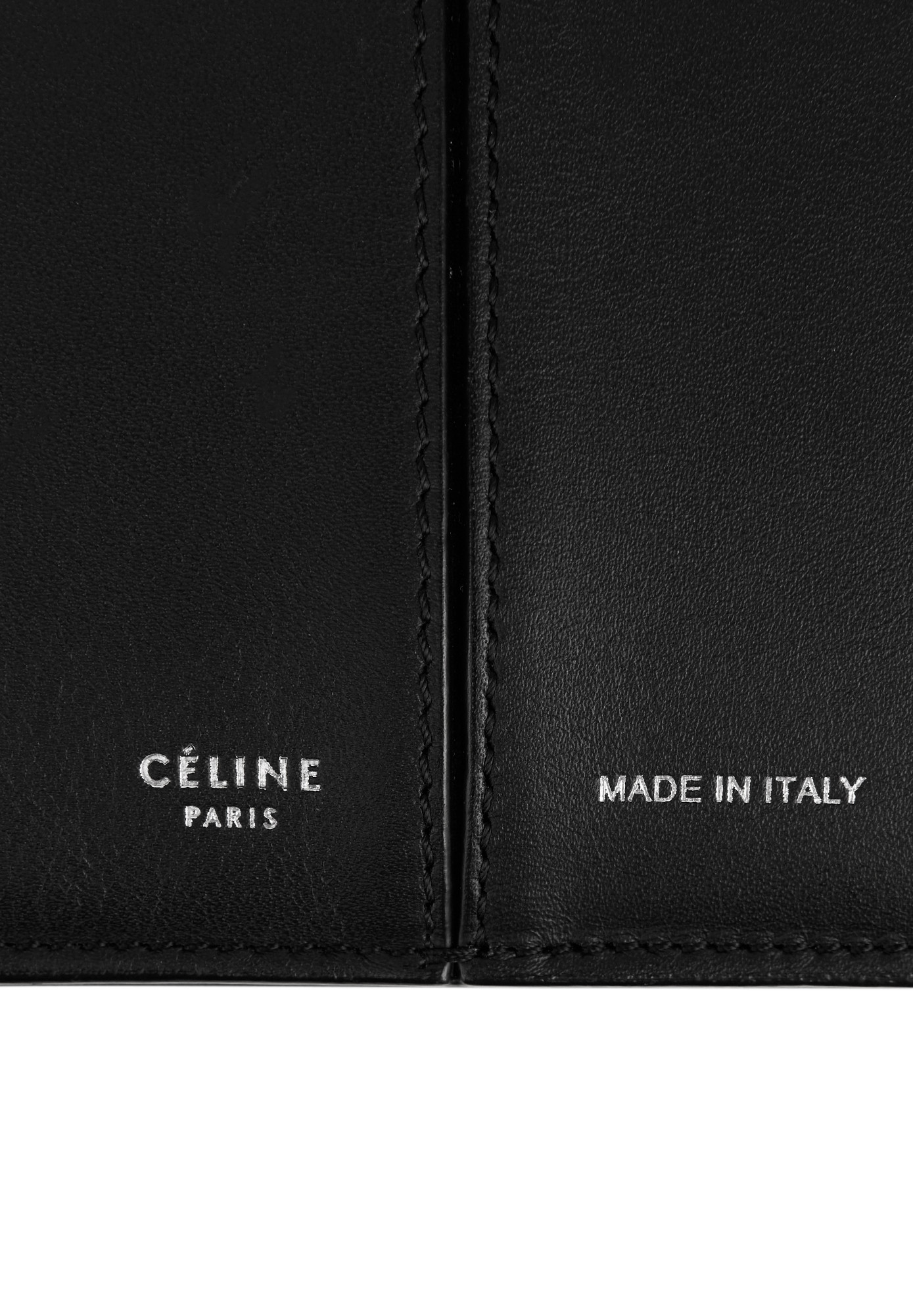 Celine Trifold Black Clutch on Chain 