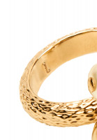 Gold-tone Christian Dior Ring With Pearls