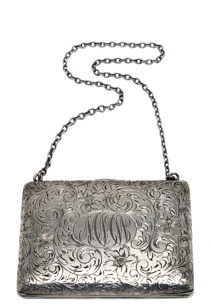 Silver French Monogram Handbag