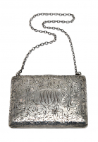 Silver French Monogram Handbag